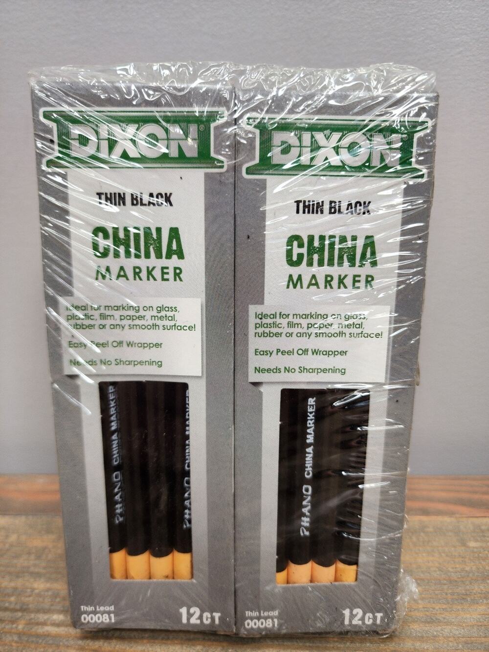 Dixon Phano China Markers Black Thin Lead 81 00081 Lot Of 6 Boxes 72 Total Count